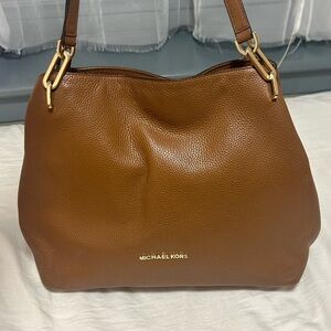 Michael Kors Tan Brown Leather 3 Compartment Kensington Large Women's Tote Bag